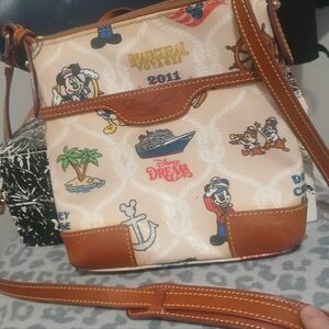 Tan and Brown Crossbody Bag